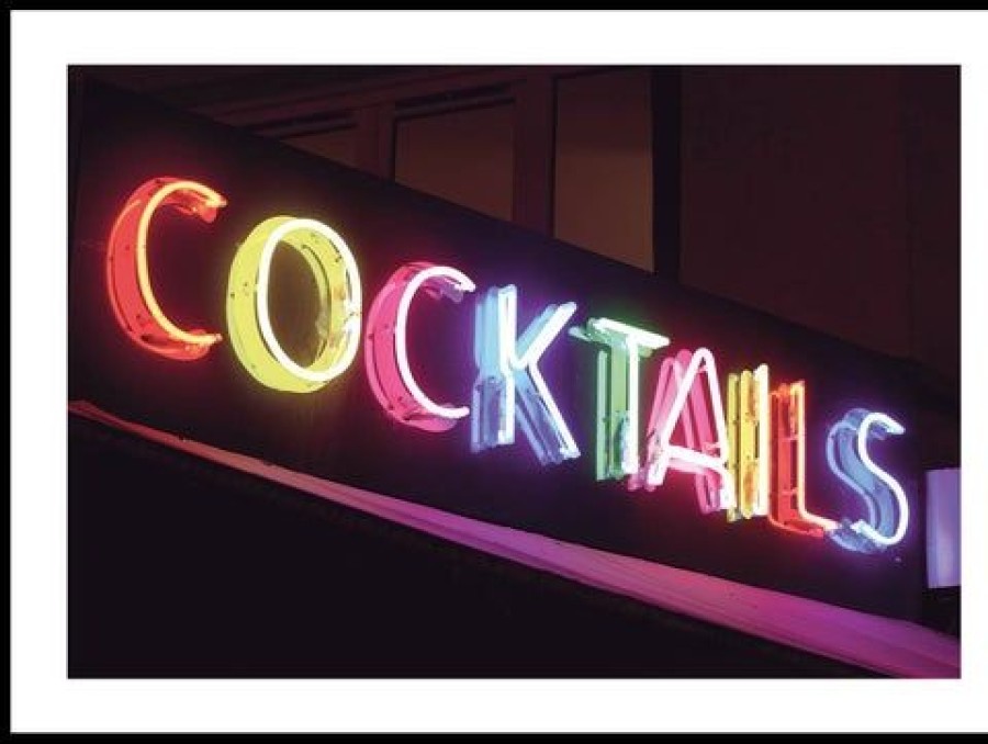 Posterton Drinkar Neon Ljus Poster | Fotografiska Posters