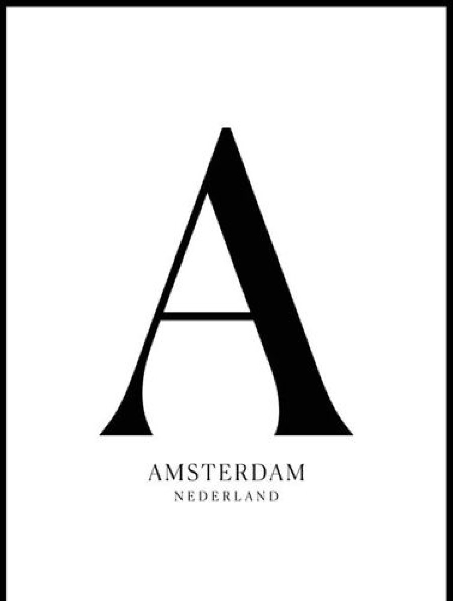 Posterton Amsterdam Poster | Text Posters