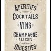 Posterton Aperitifs Poster | Text Posters