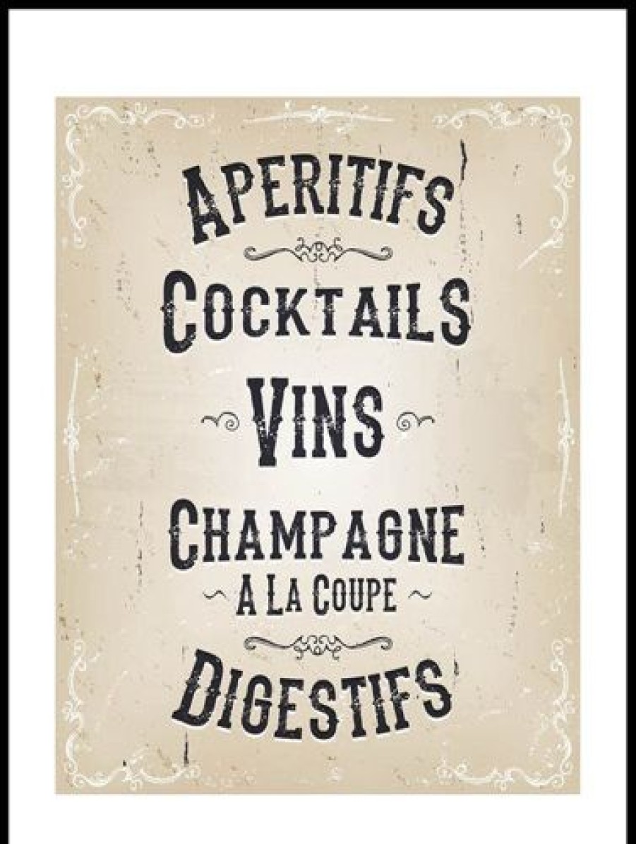 Posterton Aperitifs Poster | Text Posters