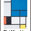 Posterton Composition With Large Blue Plane, Red, Black, Yellow, And Gray By Piet Mondrian Poster | Nyheter